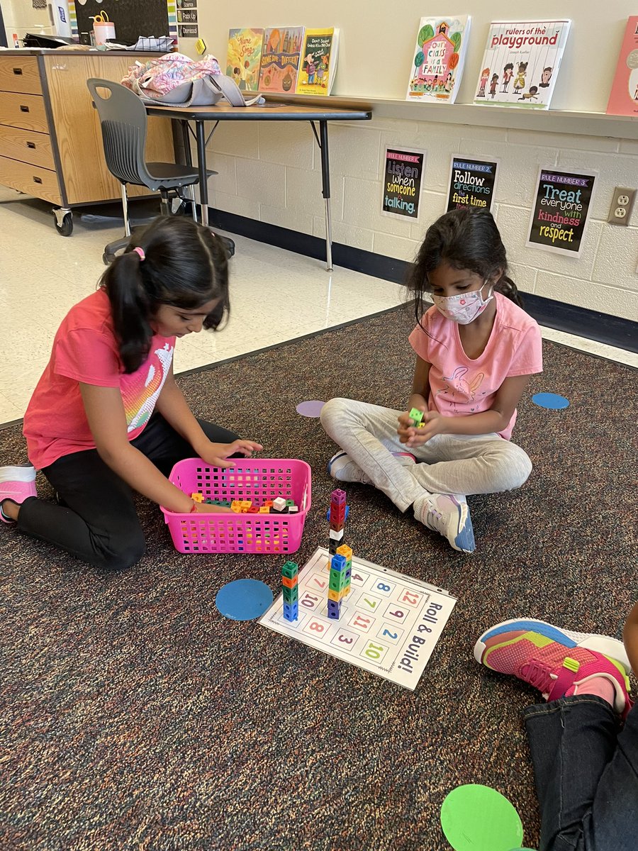 Playing roll and build with partners in math! <a href="/RLC_Coyotes/">Rosa Lee Carter ES</a>