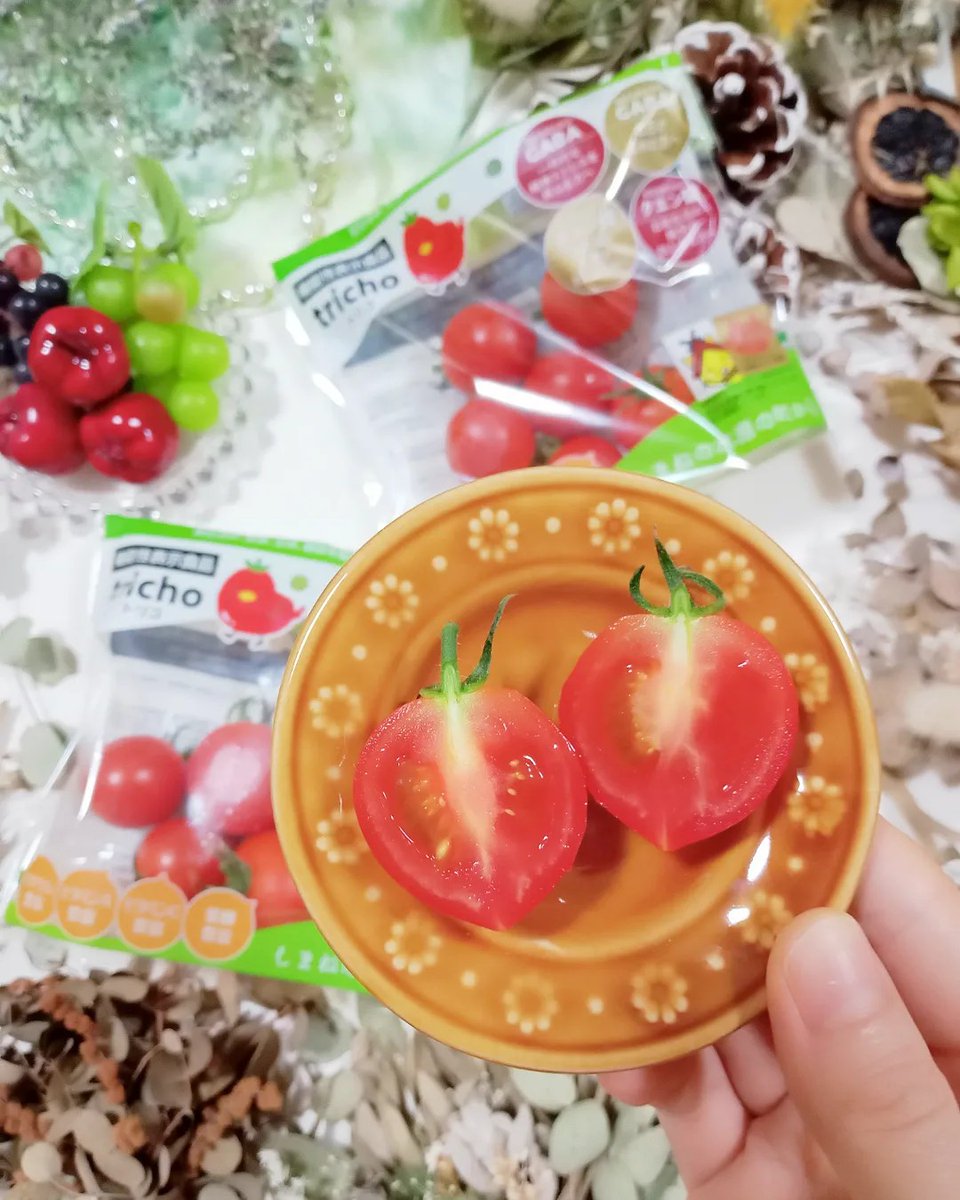 minipu_g's tweet photo. #トマト #フルーツトマト #tricho #トリコ #コエタス #PR
フルーティで甘みたっぷり絶品フルーツトマト🍅糖度だけでなくビタミンA、ビタミンC、葉酸、カリウムなどの栄養素もたっぷり⤴️中でもGABA、クエン酸が特に豊富✨納豆に混ぜて食べるアレンジやシャーベットにするのも美味しかった😊💗 https://t.co/dlw8GwNOzA