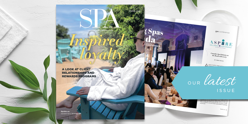 SpaIncMag's tweet photo. Did you catch our summer issue? Inside, you'll find: #ASPIRE2022, attracting #wellness clients to the #spa, designing #loyaltyprograms for greater returns, experts weigh in on revved-up #retail &amp; much more!
Read it now: https://t.co/iBtfubc8WD
#spabusiness #spaindustry #newspa https://t.co/57k7MF6DF9
