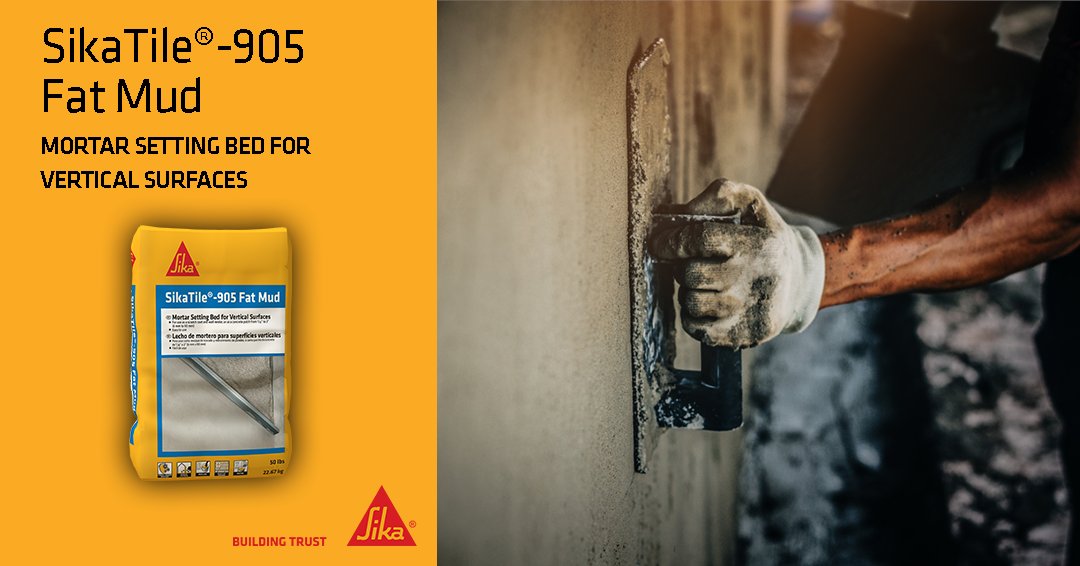 Sika_USA's tweet photo. Flat surfaces mean stable tile installations. Installing on uneven surfaces can cause lippage, debonding and other failures. See how SikaTile®-905 Fat Mud gets your vertical installations off on the right foot here: https://t.co/xvep4QndBS #sika #sikatile #surfaceprep #mudwall https://t.co/iBYLd3lvRA
