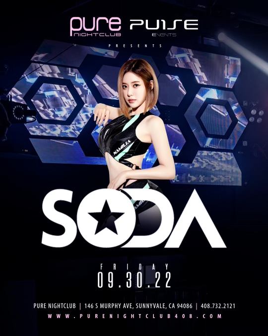 New show added for #SF #NorCal fans! Get on board with #Djsoda @djsoda 𝗢𝗡 𝗦𝗘𝗣𝗧 𝟯𝟬𝗧𝗛 at 𝙋𝙪𝙧𝙚 𝙉𝙞𝙜𝙝𝙩 𝘾𝙡𝙪𝙗 @purenightclub408 !

📍: 146 S Murphy Ave, Sunnyvale, CA 94086

#dj #djlife #party #dance #nightlife
#EDM #rave #plur #edmlifestyle #edmlife