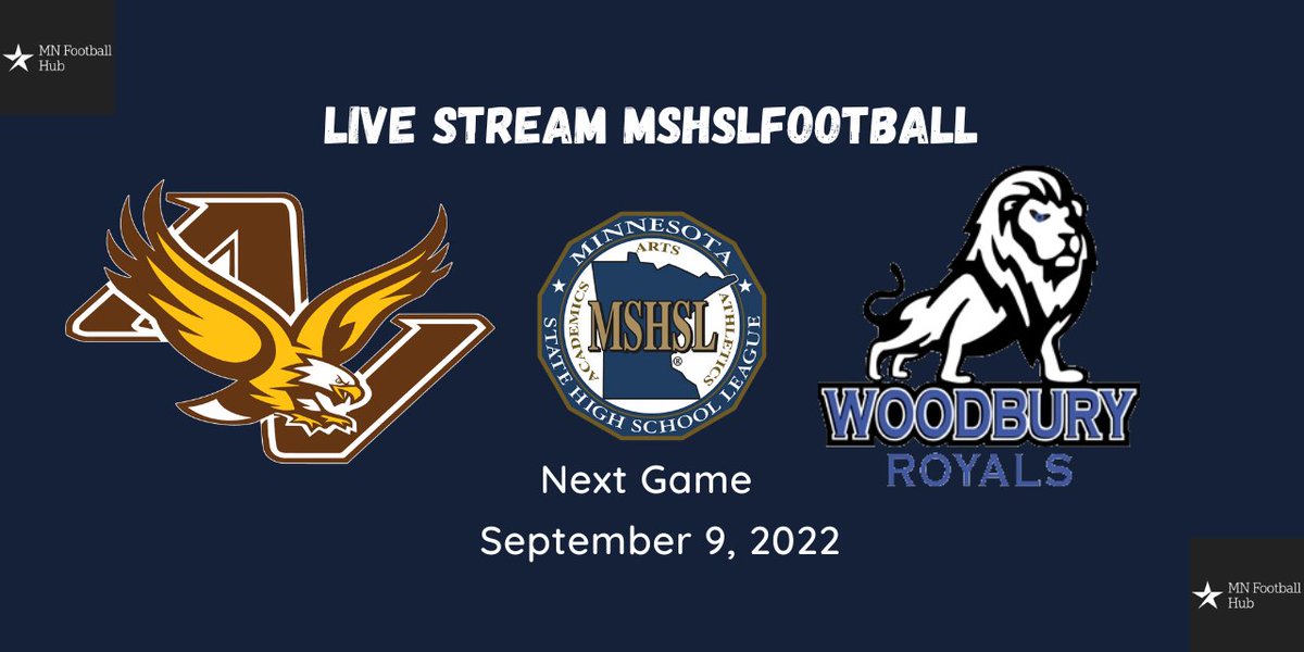 PrepRedzonemnfb's tweet photo. Eastview AT Woodbury
WATCH : https://t.co/BgYCl5UEsn
Woodbury High School
7:00 PM Friday, September 9
@WoodburyFB 
@WHSRoyalPride 
@WoodburyHS
@TheJenaroOcama
@jenfrommelt 
@WoodburyHoops
@kayode_amusan31
@Jordan_Voit
@GDimes44
@EV_Football 
@EVHSAthletics 
@EVsuperfans https://t.co/hOMv1zuJ02