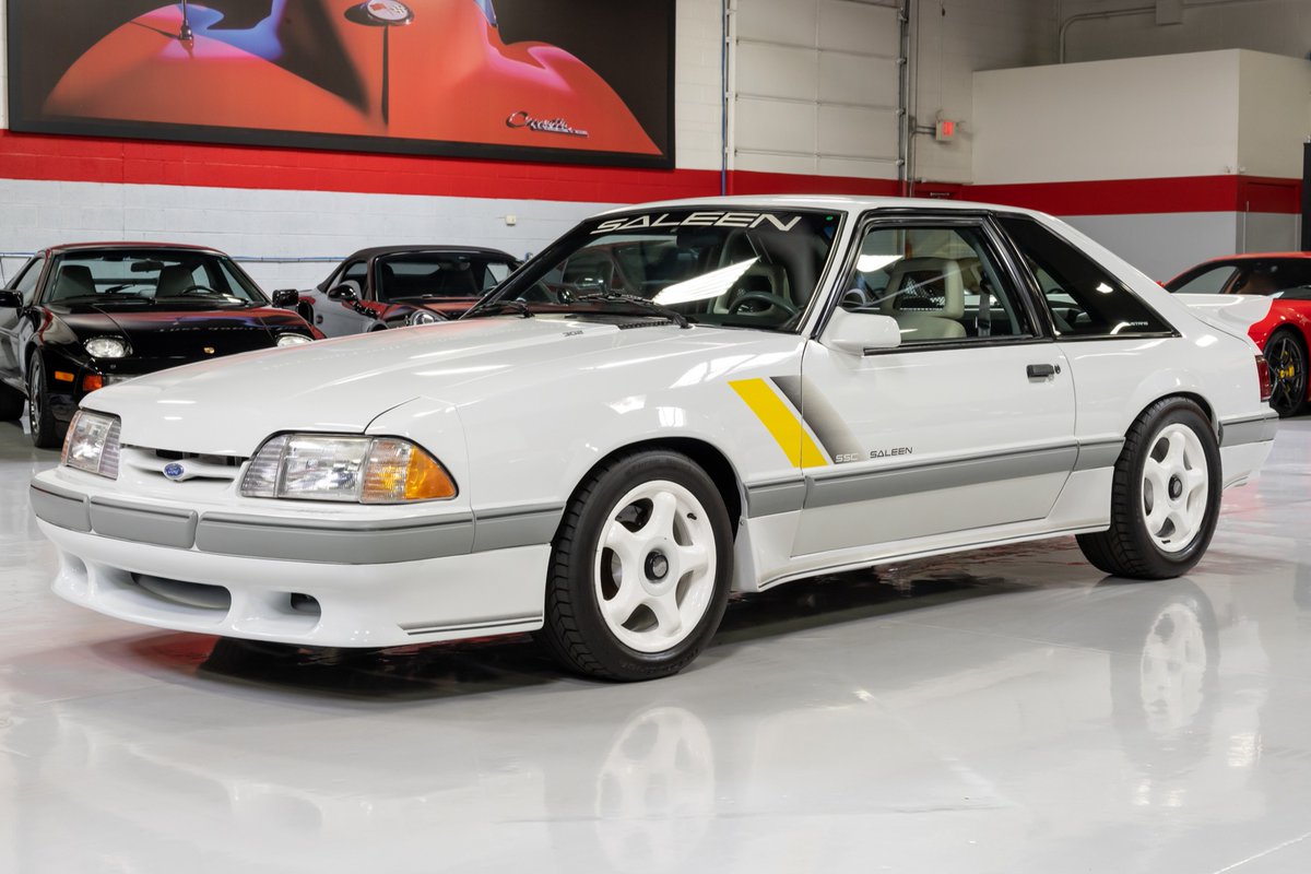 Bringatrailer's tweet photo. Now live at BaT Auctions: 18k-Mile 1989 Ford Mustang Saleen SSC. https://t.co/2RNXVo59VF https://t.co/aPli3apBV5