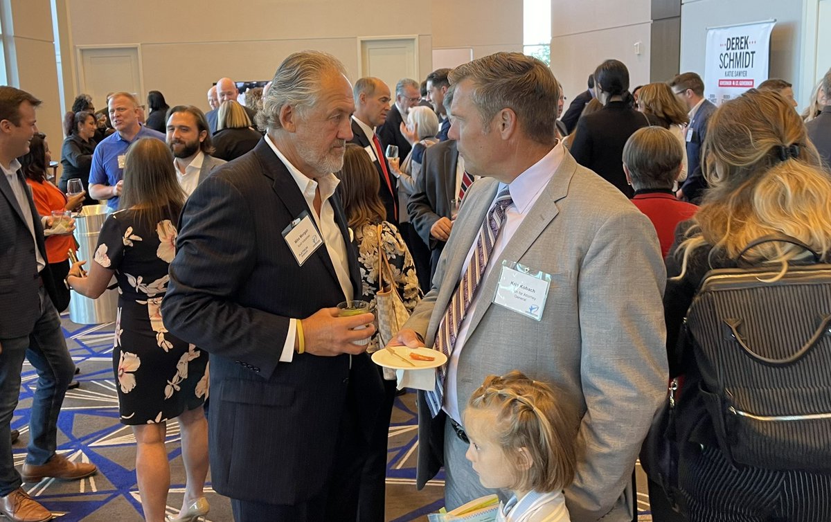 KansasChamber's tweet photo. Lots of excitement here in Olathe as tonight’s candidates visit with attendees and gear up for the 2022 general election edition of Candidate Conversations.
#KSJobCreators #KSBizCares #KansasElection #GeneralElection https://t.co/KorX24R99A