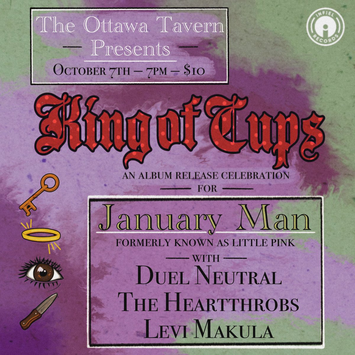 Friday October 7th come celebrate the Album release show for January Man 

With support from Dual Neutral, The Hearthrobs, and Levi Makula