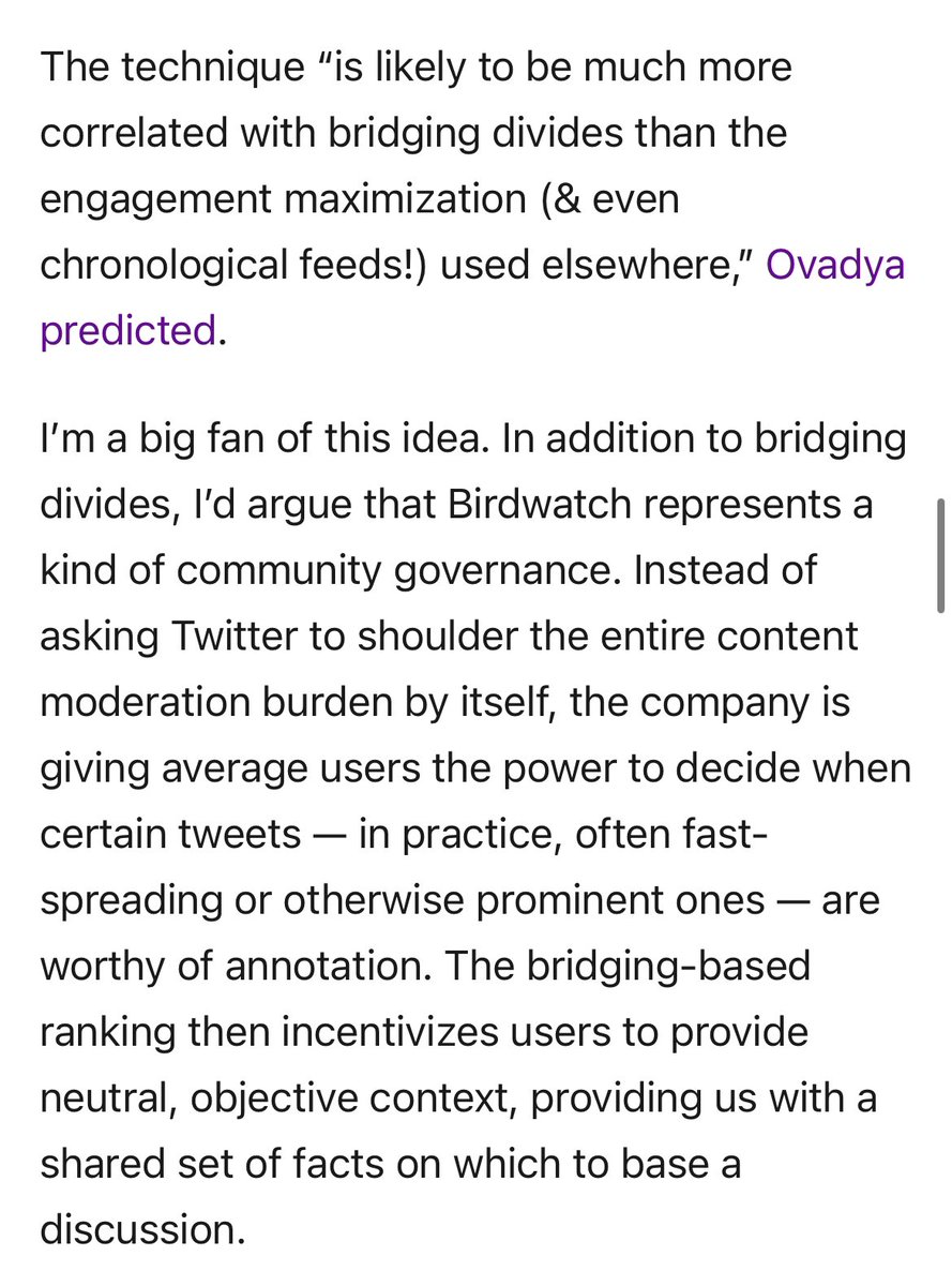 CaseyNewton's tweet photo. Wrote about the promise of Twitter’s Birdwatch, which uses a novel technique to try to depolarize us https://t.co/MOW6RqLwra https://t.co/ojZyUqdyjy