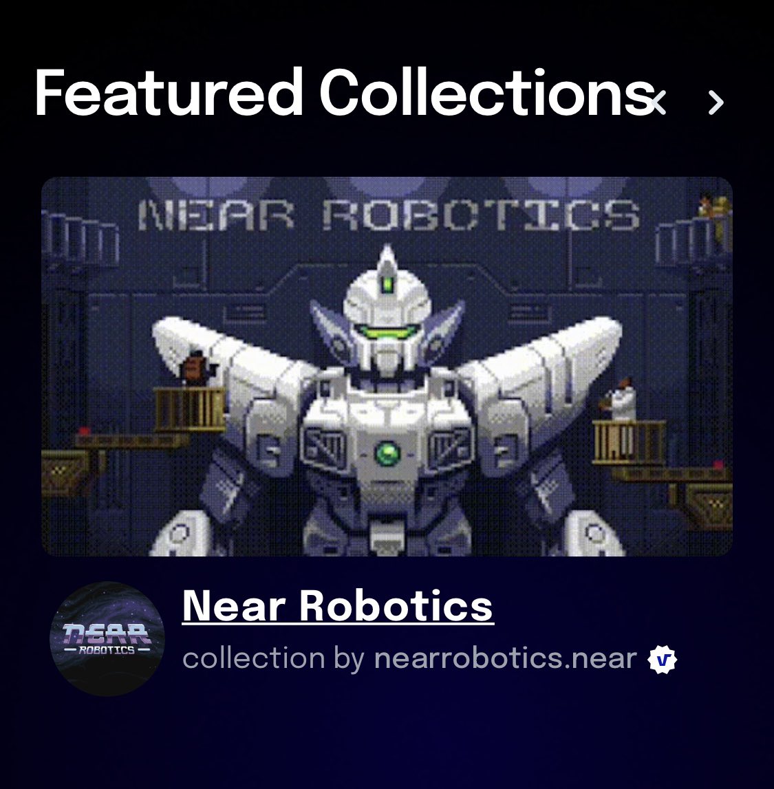 NEARRobotics's tweet photo. Thanks for the support @ParasHQ https://t.co/1ZxFkKf0kQ