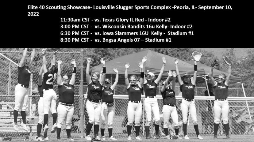 kelsey_armes's tweet photo. Here is my pool schedule for this weekend at the Elite 40 Scouting Showcase. Can’t wait to hit the field with my team!!! #commitpersistcompete #winditup @Fury_Platinum @FuryPlatinum https://t.co/YKM23tpzL5