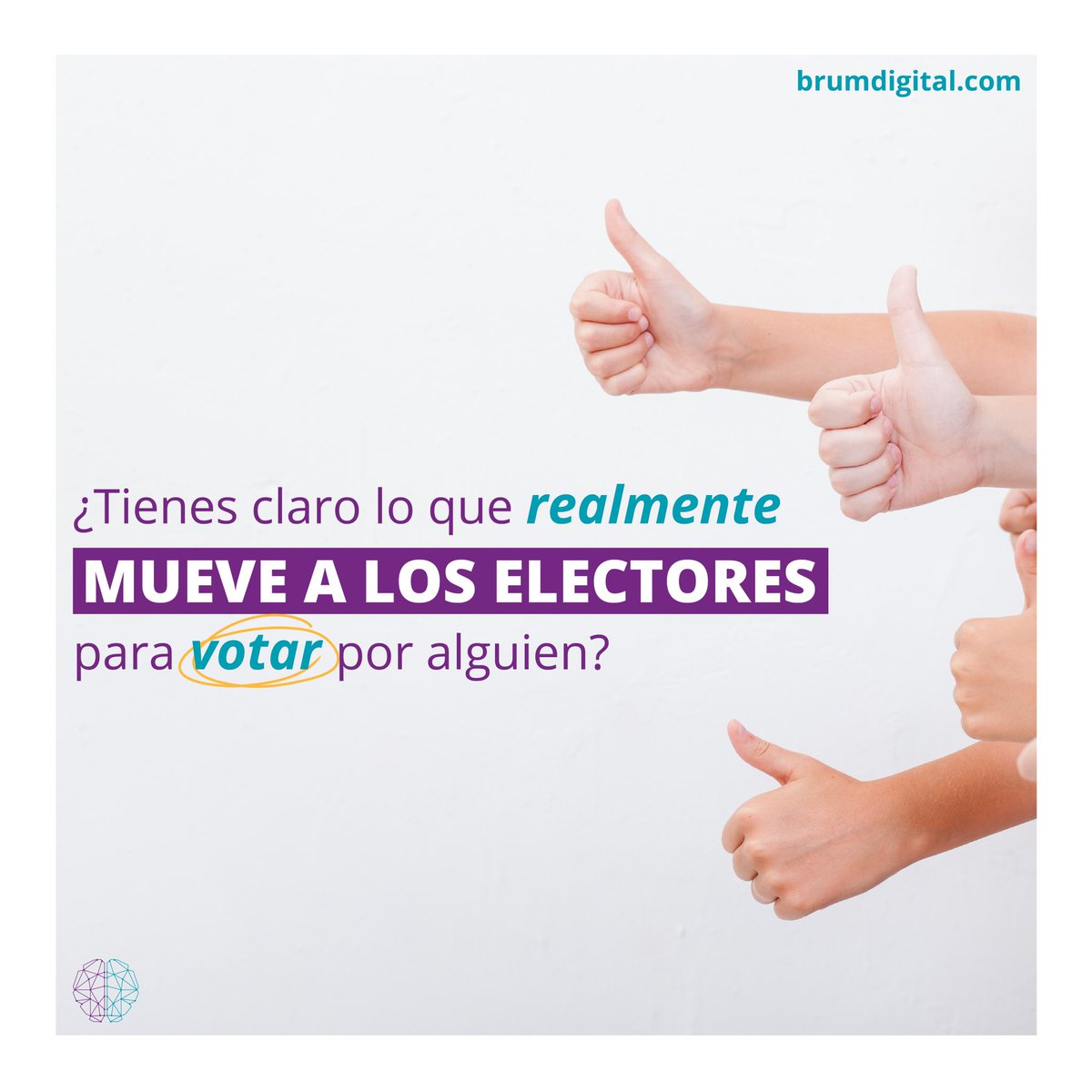 brum_digital's tweet photo. ¿Te has hecho estas preguntas? ¿Aún no lo estás haciendo? 🤔 No te preocupes, estamos aquí contigo para construir una estrategia ganadora 🏆

#ComunicaciónPolítica #BrumDigital https://t.co/CYlri4FwEk