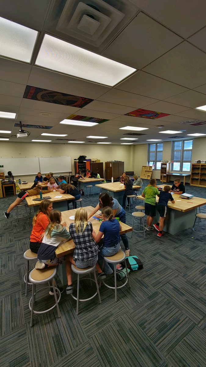 HMS_Scots's tweet photo. 6th, 7th, and 8th graders in Mr. Russell’s STEM classes starting the year off with the Spaghetti Sandwich Activity (and check out the “new” STEM/Robotics lab) #ForEachStudent https://t.co/9b1OUip5Vs