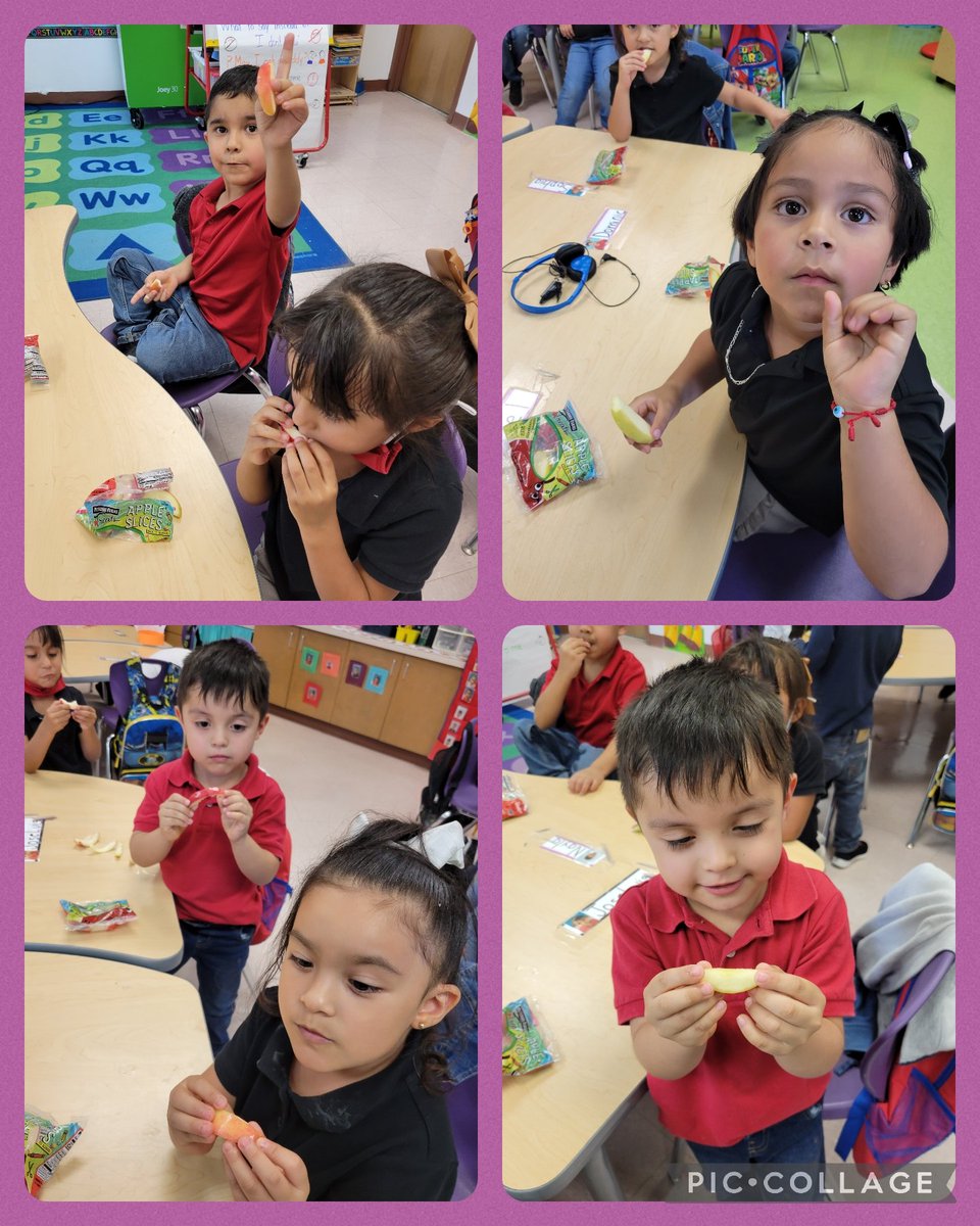 Learning about our 5 senses! Used apples to describe our senses. #TISDPROUD