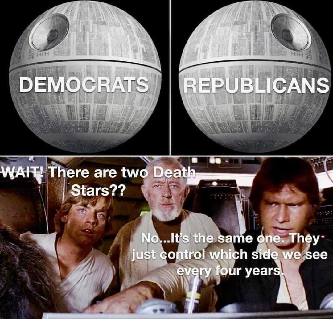 legant66's tweet photo. @michael_david41 #RepubliCrats since 1980.
#SinglePartyRule since Reagan. Remember Clinton & his Racist crime bill & the elimination of Glass-Steagle which led to the Biggest grift since the depression. #Corporatocracy isn't #Democracy it's wage & debt slavery. https://t.co/ct3FJreDrx
