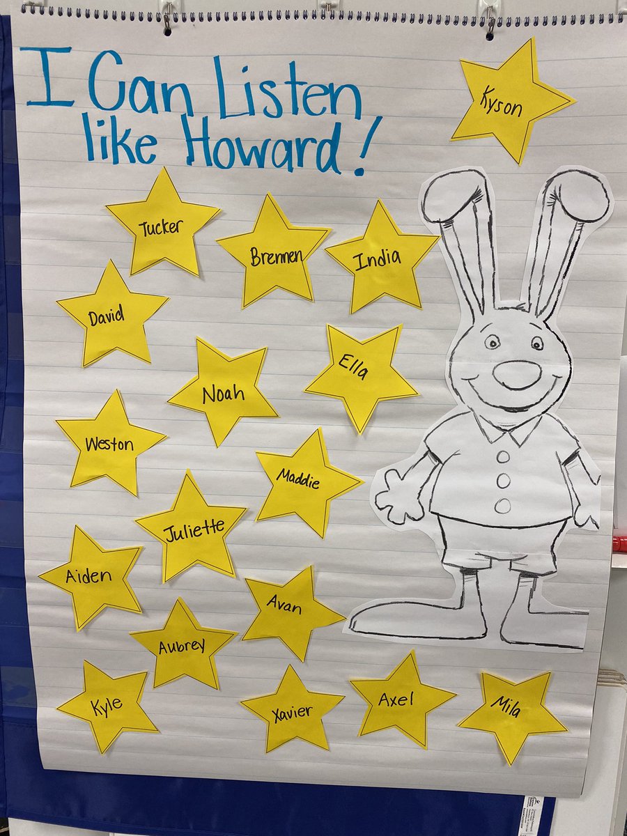 Howard B Wigglebottom earns a gold star when he learns to listen &amp; so do we! 🤩 <a href="/pgesflyers/">Pleasant Grove Elem</a> #Kindergarten #watchusgrow
