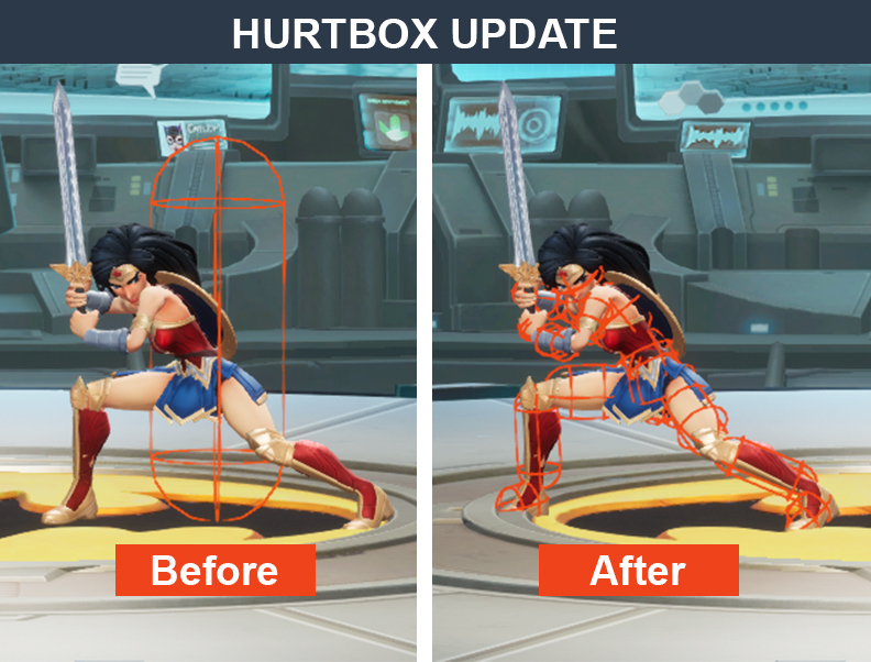 AisulMV's tweet photo. Before and After images of Hitbox updates https://t.co/FbefHK296b