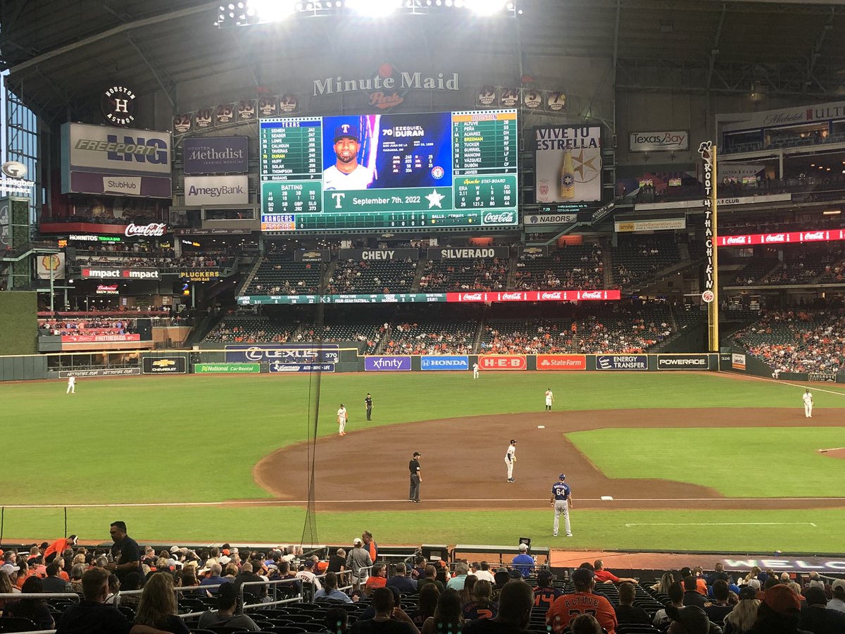 ASUTomNerad's tweet image. On the way to College Station, TX for Saturday’s game against TX A&amp;amp;M. Catching the Texas Rangers vs Houston Astros game tonight.  #GoApps  #YosefClub #AppState