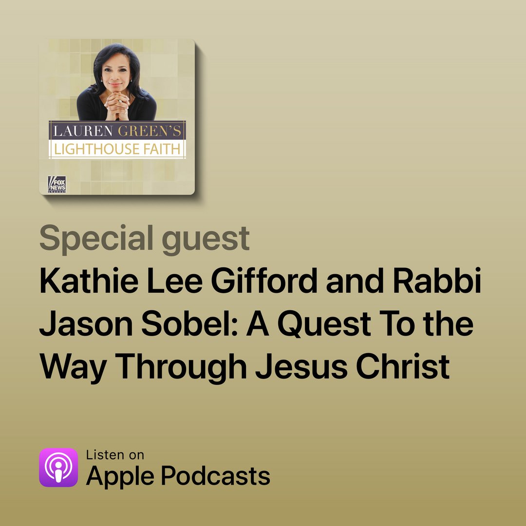 foxnewsradio's tweet photo. Don't forget to catch the latest edition of #LighthouseFaith podcast with @KathieLGifford & @RabbiJasonSobel, available on @ApplePodcasts. Subscribe now to listen ad-free! https://t.co/nyIVTCRhOB https://t.co/NFFgHPrekH
