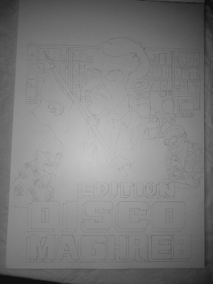 Esquisse finit sur le projet "DISCO MAGHREB" on va pouvoir passer à la couleur 🇫🇷🇩🇿✍️👉🎨🖌 <a href="/djsnake/">DJ SNAKE</a> <a href="/EmmanuelMacron/">Emmanuel Macron</a> #discomaghreb #Algerie #France #Oran #Alger