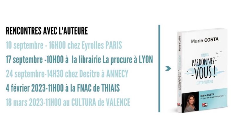 Retrouvez-moi dans plusieurs villes de France ! Je serais ravie de vous rencontrer !
#dedicaces #auteure #livre #pardonnezvous #lacherprise #parentalité #bonheur
M+ éditions