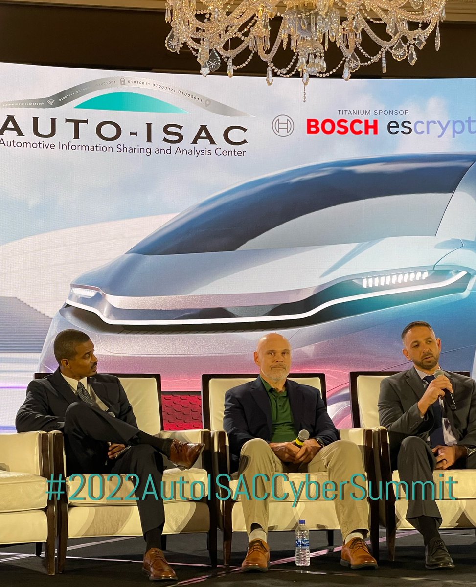 AutoISAC's tweet photo. Auto-ISAC’s very own Ricky Brooks is moderating an ISAC panel with Byron Hundley, Retail & Hospitality ISAC and Zach Nelson, Health ISAC: Exploring Leadership’s Role in Successful Member Engagement & Sharing. #2022AutoISACCyberSummit https://t.co/tKP74g2zvH
