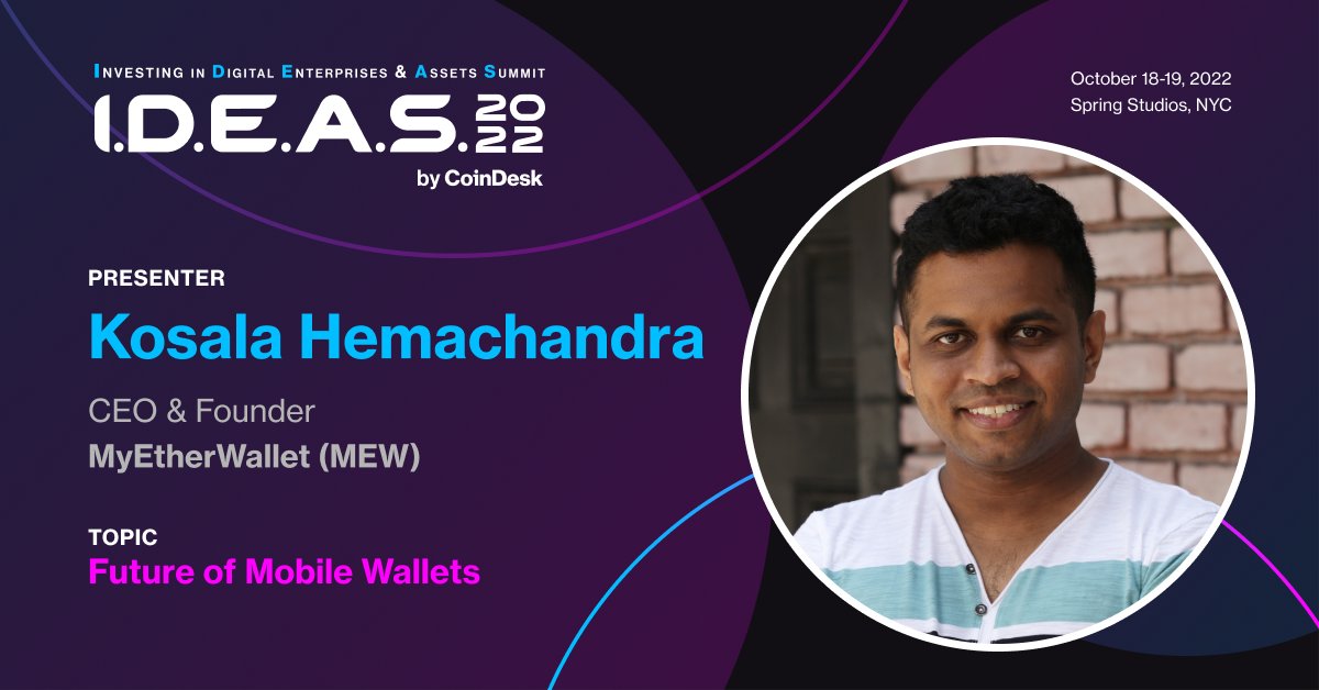 CoinDesk's tweet photo. Blockchain technology presents endless opportunities, but some are lost if the ecosystems aren't easy to navigate.

Find out more at #CoinDeskIDEAS as @myetherwallet's @kvhnuke_ breaks down the "Future of Mobile Wallets."

Join us: https://t.co/njUOAksh5j https://t.co/cctOZppUhG