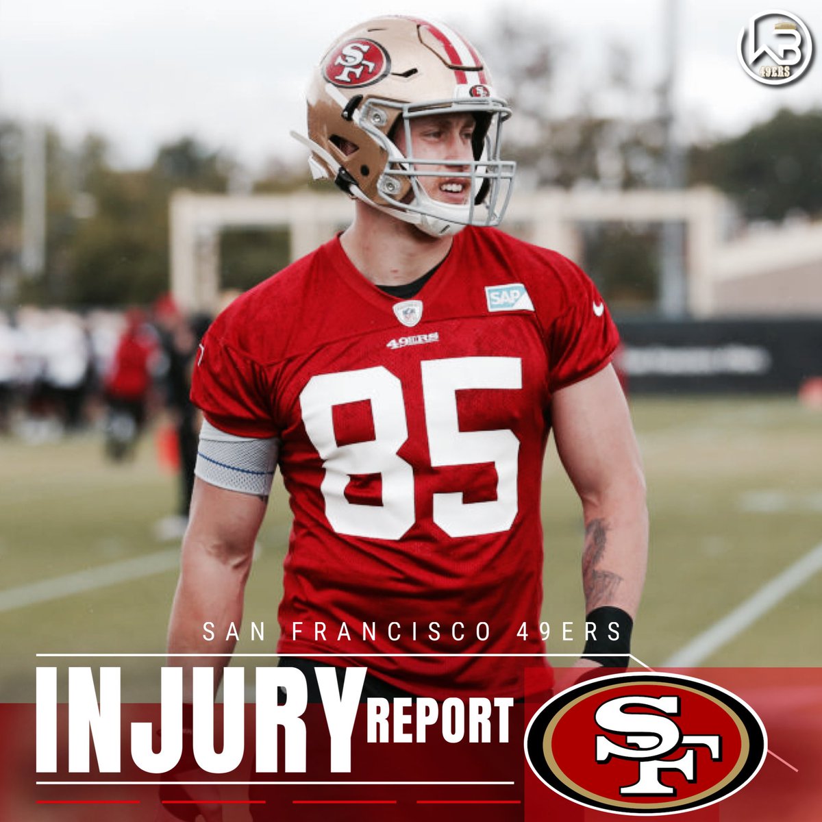 thewaynebreezie's tweet image. #49ers TE George Kittle will not practice due to his hamstring, per @MaioccoNBCS #FTTB