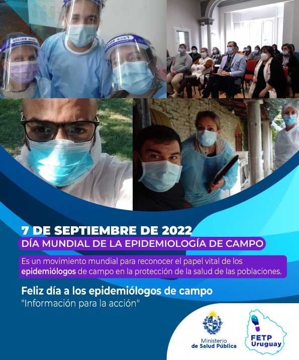 #Redsur #FETP #FETPUruguay se une a la celebración del Día Mundial de la Epidemiología de Campo - 07 de septiembre 2022:  ¨Empoderando a los epidemiólogos de campo para sistemas de salud más fuertes¨   #WorldFieldEpidemiologyDay <a href="/tephinet/">TEPHINET</a> 
<a href="/MSPUruguay/">Ministerio de Salud Pública – Uruguay</a> <a href="/RedSur_Fetp/">FETPRedSur</a>