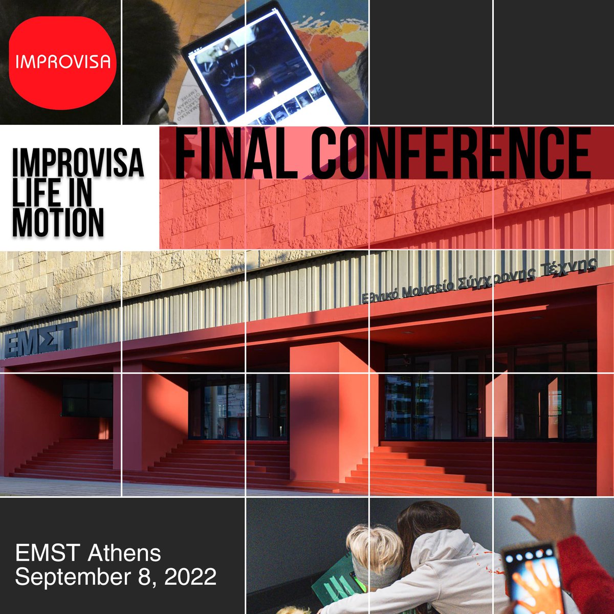 Tomorrow we will celebrate the final conference of the European project “Improvisa – Life in Motion” @improvisa_project, which takes place at the EMST – National Museum of Contemporary Art in Athens @EMSTathens