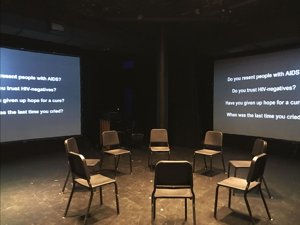 au_magazine's tweet photo. "Living With..." a #tbt article & #WAD performance https://t.co/h5UqHUkKWf #FourQuestions #4Questions #GranFury #NYU #WAD #WorldAIDSDay #FourQuestionsPoster #GranFuryPoster https://t.co/kXKSgqvFVv