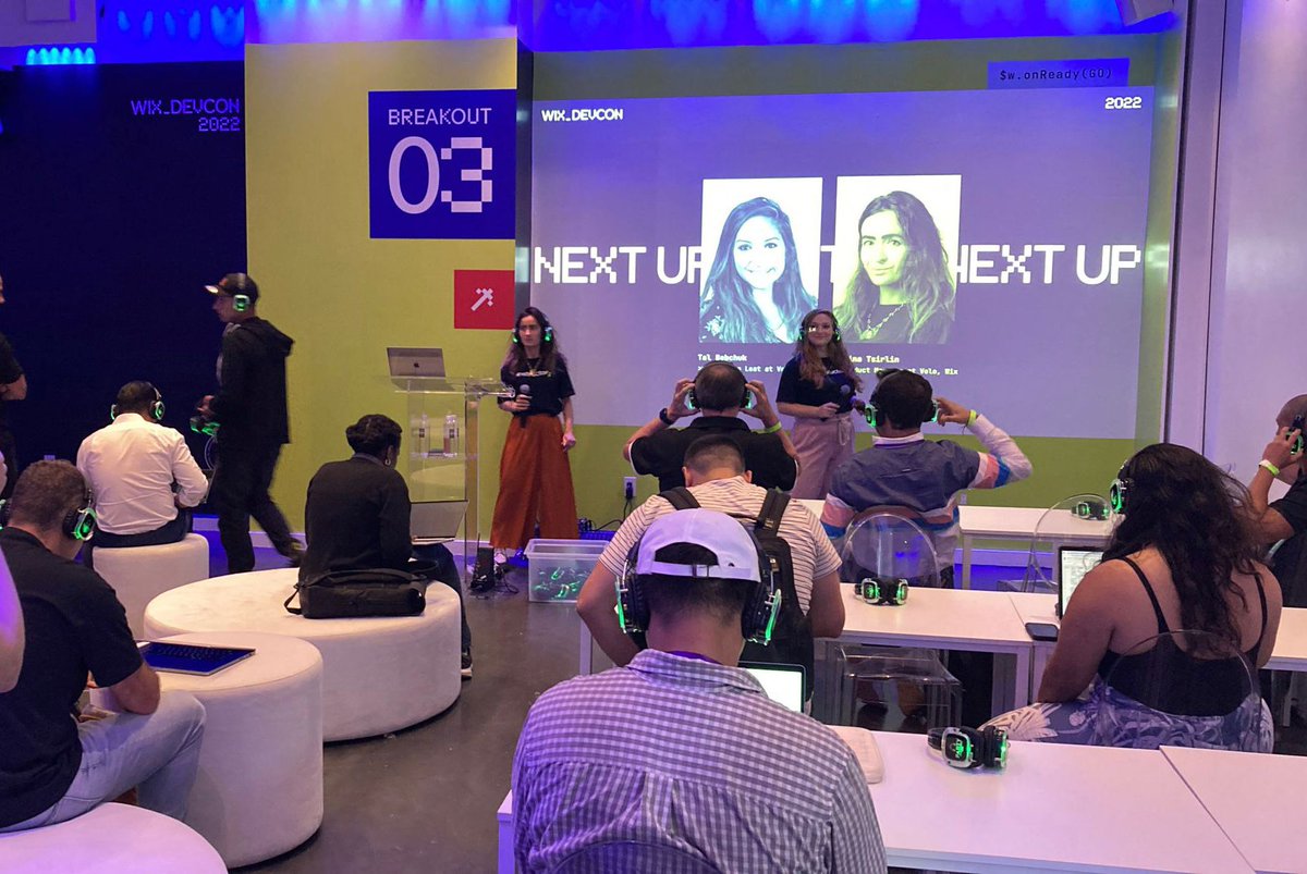 Wix's tweet image. 👥 3 hours of breakout sessions with industry experts: Engineering talks, programming workshops, fireside chats, and demos.

Stay tuned for Day 2 of #WixDevCon2022.