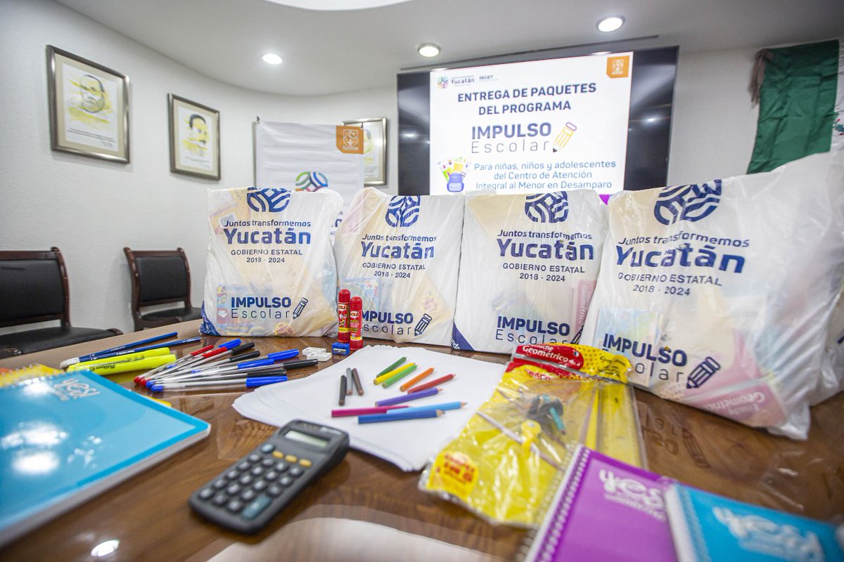 educacionyuc's tweet photo. Por iniciativa del Gobernador @MauVila, entregamos 44 paquetes del programa #ImpulsoEscolar para beneficiar a niñas, niños y adolescentes del Centro de Atención Integral al Menor en Desamparo #Caimede. https://t.co/WVSCmNYVFw