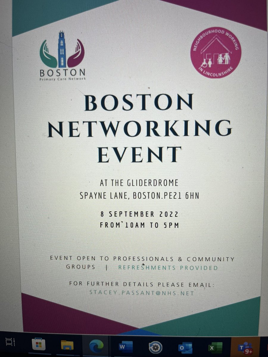 JenStreatherOT's tweet photo. For anyone who hasn’t received the information…. #neighbourhoodworking #PCN #NHT #integratedcommunities #integration #communitypower https://t.co/iqzOtmZdNU