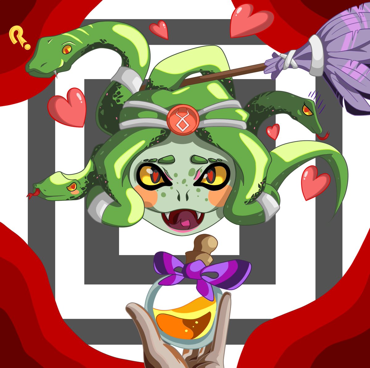 Katakuriu_'s tweet photo. Drawing of Dusa From hades!

#Dusa #Medusa #Hades #HadesGame #hadesgamefanart https://t.co/yzFr6h2i8P