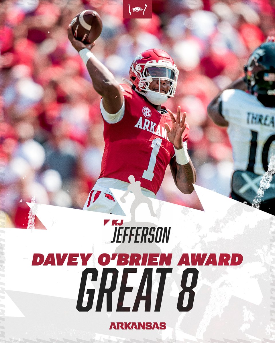 RazorbackFB's tweet photo. QB1 gets some love for his 4 TD day in the season-opening W 💪 https://t.co/FWTssLG1CK