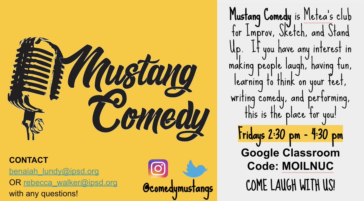 See you at Thursday's Activity Fair! <a href="/TheaterMVHS/">Metea Valley High School Theater</a> <a href="/meteavalley/">Metea Valley HS</a> #YesAnd