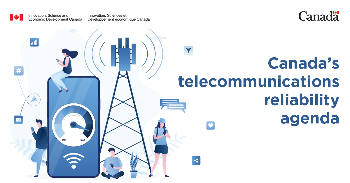 ISED_CA's tweet photo. Today, the #GoC announced a new agreement between telecom companies that will be put in place to improve the reliability of #YourMobile and #Internet services. 

Learn more: https://t.co/LWau8Qvy90 https://t.co/qDaSc1thTl