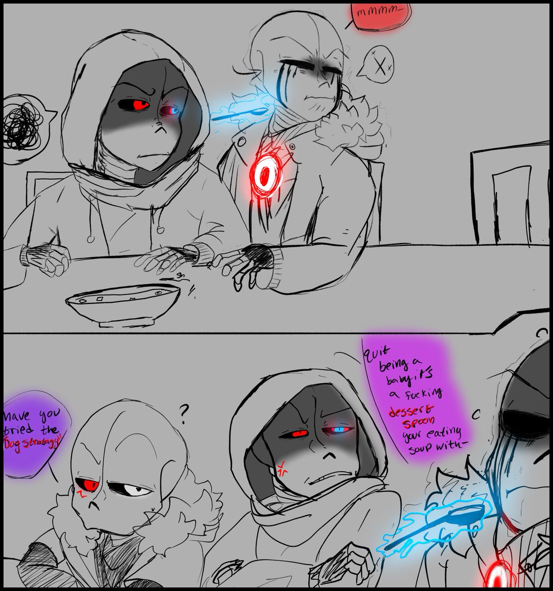 Starstruck_des's tweet photo. The soup part 1/?
#edfic #Noskinallbonegettoyourgoalau
#killersans #dustsans #crosssans #thesoupisapaiedactor #eatingdisorderrecoveryfic #badsanspoly #dusttale #xtale #killertale https://t.co/L44L3qWDNO