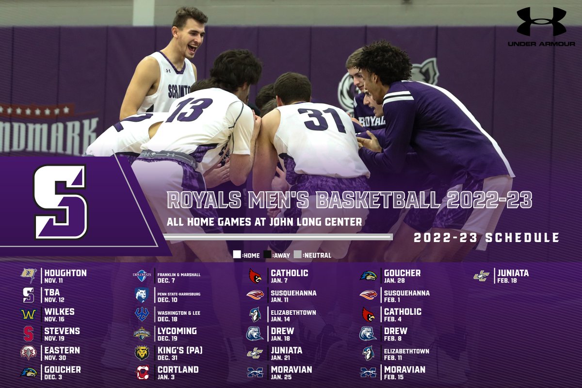 MBB: We will have a few more schedule releases on tap this week, first up @ScrantonBball! The Royals host Houghton to open the 2022-23 campaign on Friday, Nov. 11! #GoRoyals

For more, head here: athletics.scranton.edu/sports/mbkb/20…