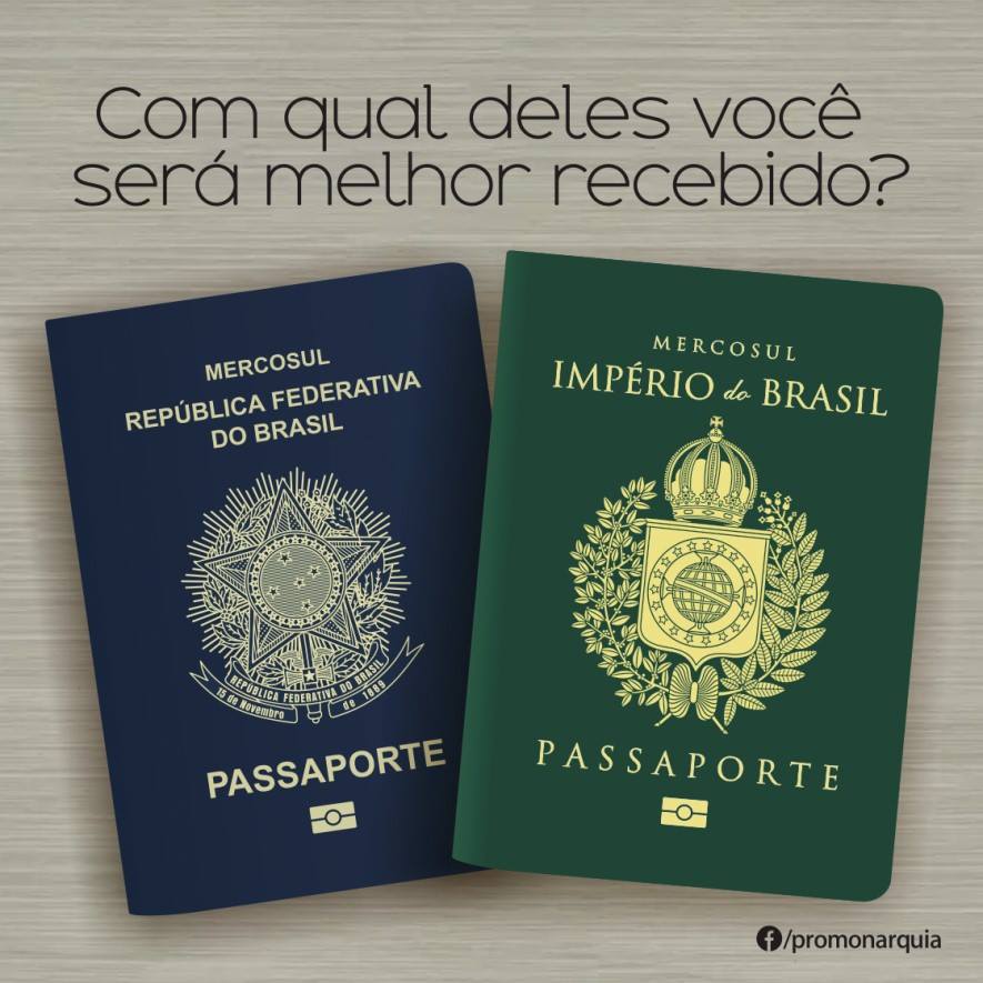 Sem duvida serei melhor recebido com o passaporte azul. Já que o verde não existe. Eu seria preso por falsificação de documento.