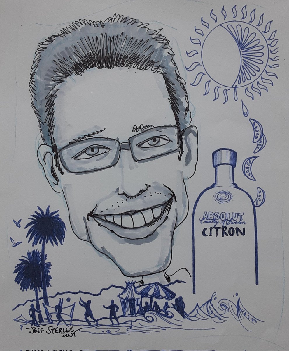#AbsolutVodka #FindYourFlavor #PromotionalEvent in #MiamiFlorida #EventPlanners booked #Caricature Entertainment by #MiamiCaricatureArtist Jeff Sterling.  For #Caricaturist availability at your #Party between #Miami and #PalmBeachCounty 305-831-2195 FloridaPartyArt.Com