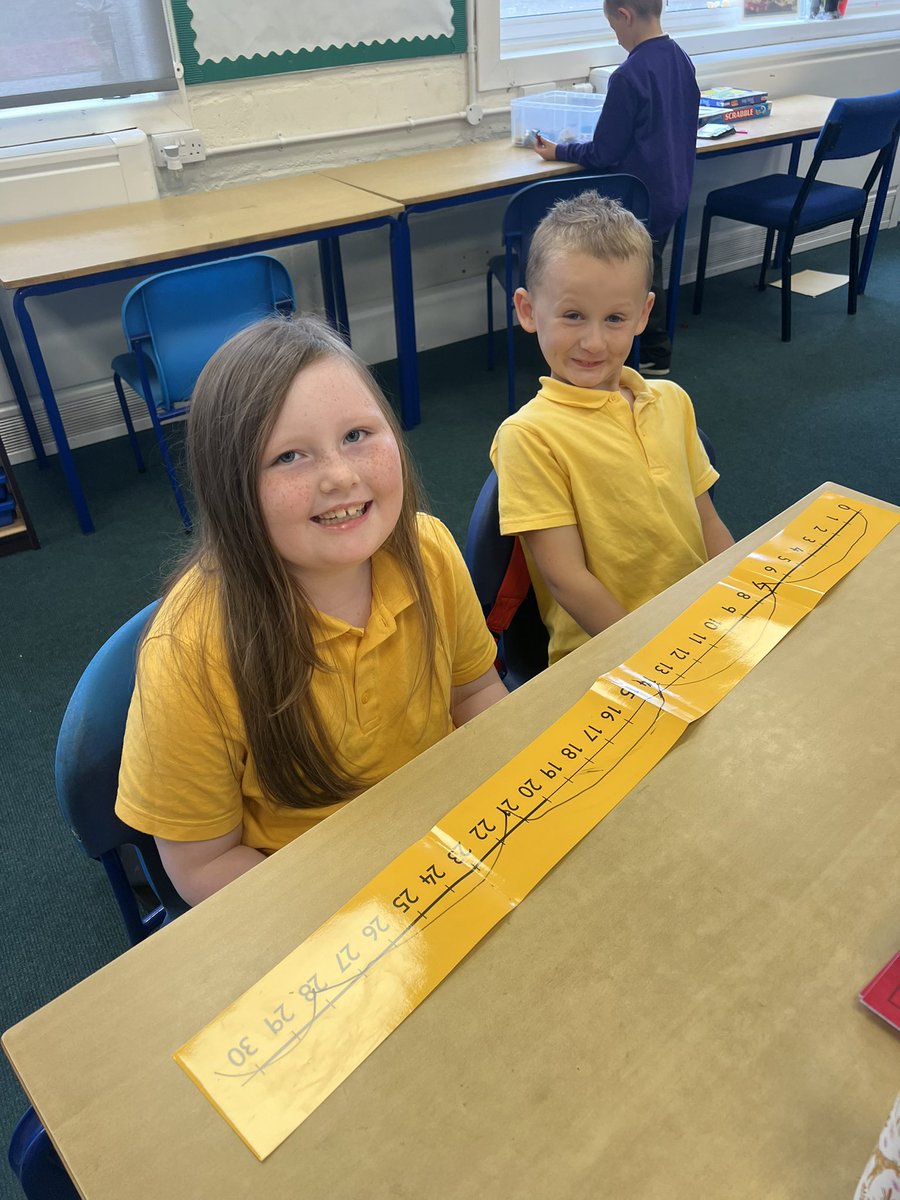 MissMcKayNPS's tweet photo. Counting in different number patterns today on number lines so we can show our knowledge through written problems later this week. Very impressed at the counting in 7s jumps from some pupils! 👍🏻 https://t.co/2UujwLmmaK