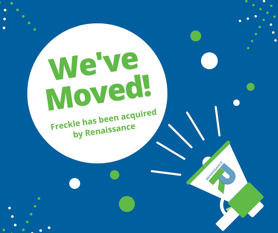 Freckle by Renaissance (@learnfreckle) on Twitter photo Freckle has been acquired by Renaissance, which means we are moving our social! Be sure to follow <a href="/RenLearnUS/">Renaissance Learning US</a> to stay up to date with all things Freckle, and more Freckle has been acquired by Renaissance, which means we are moving our social! Be sure to follow <a href="/RenLearnUS/">Renaissance Learning US</a> to stay up to date with all things Freckle, and more