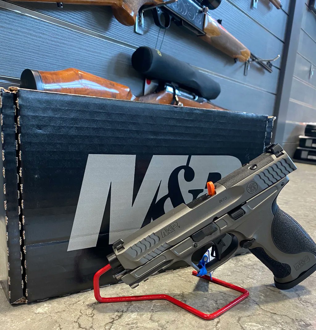 The New Smith &amp; Wesson M&amp;P9 Metal M2.0 has reached the floor - come on in and check them out #range129 #mp9metal #mp9 #smithandwesson