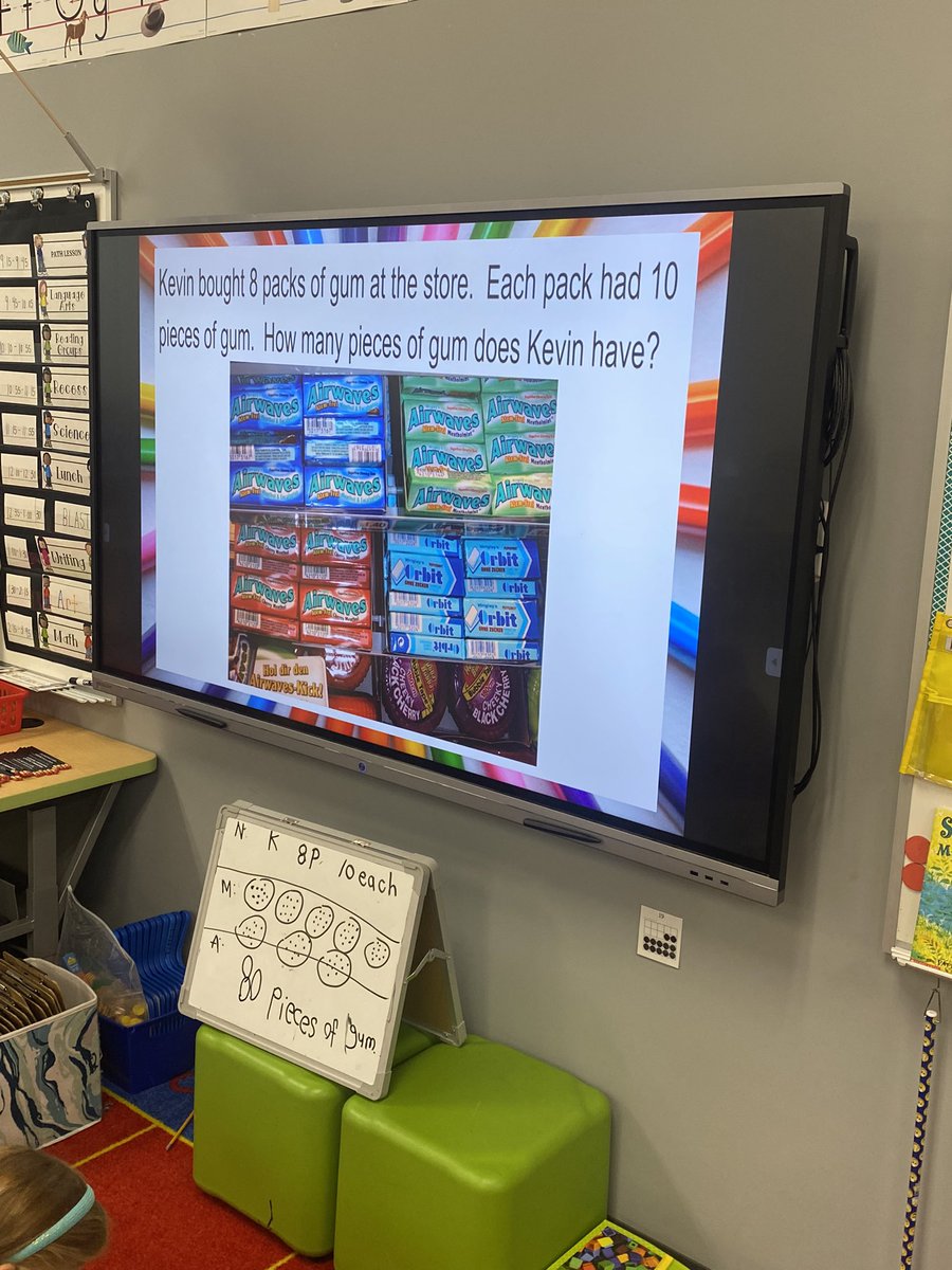 MsCanning1's tweet photo. Problem solving practice in whole and small group math! https://t.co/q70ozCpRYH