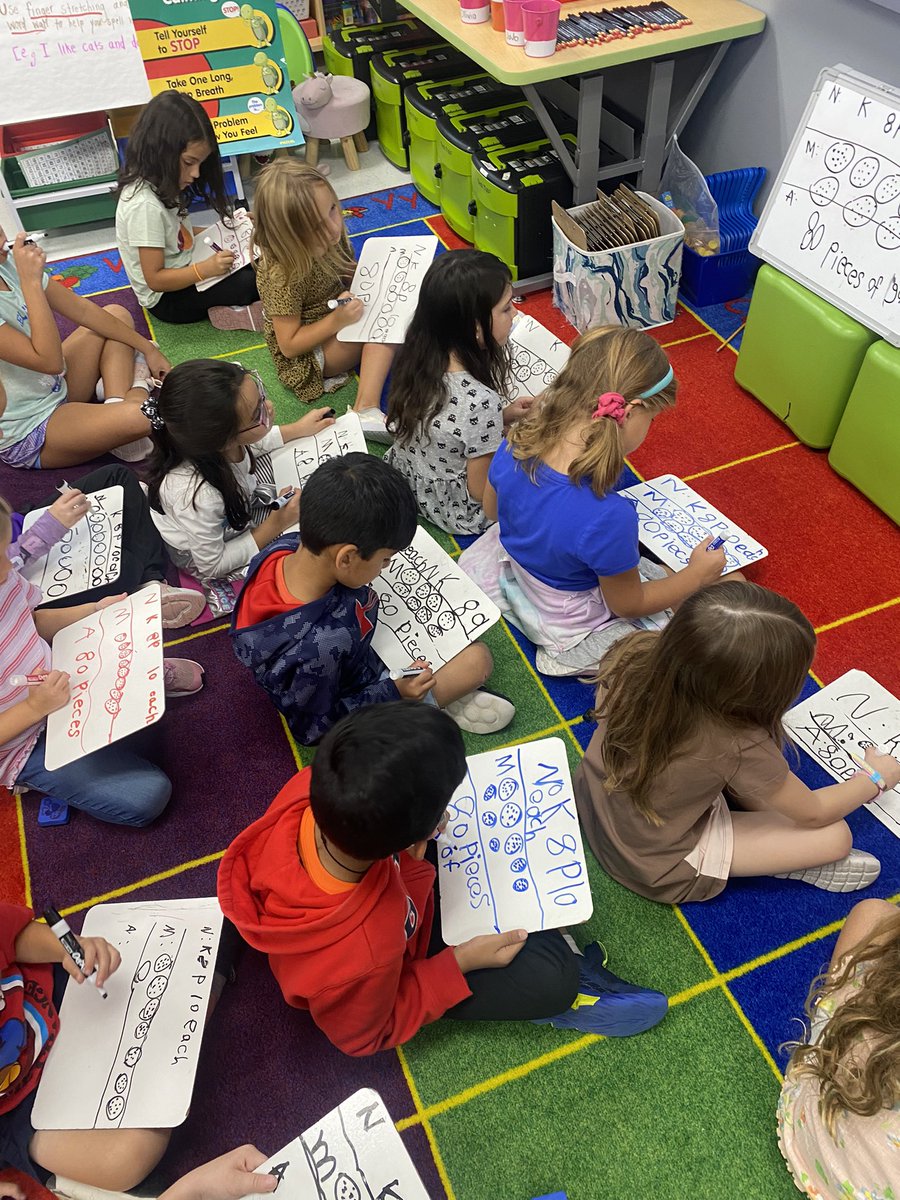 MsCanning1's tweet photo. Problem solving practice in whole and small group math! https://t.co/q70ozCpRYH