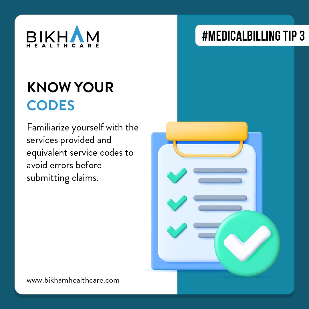 bikhamhealth's tweet photo. Medical Billing Tip 3.
Contact us to accelerate your revenue.
:globe_with_meridians:: https://t.co/bHZIg0QyKh
📱: (917) 809-5841
📩: info@bikhamhealthcare.com
#bikhamhealthcare #health #healthcarefinance #financialmanagement #medicalbilling #medicalcoding #rcmtechnologies https://t.co/djsY35mOmY