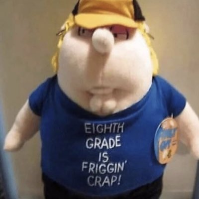 Goobr07's tweet photo. 8th grade is friggin crap!!!! https://t.co/BoCv5RJMAt