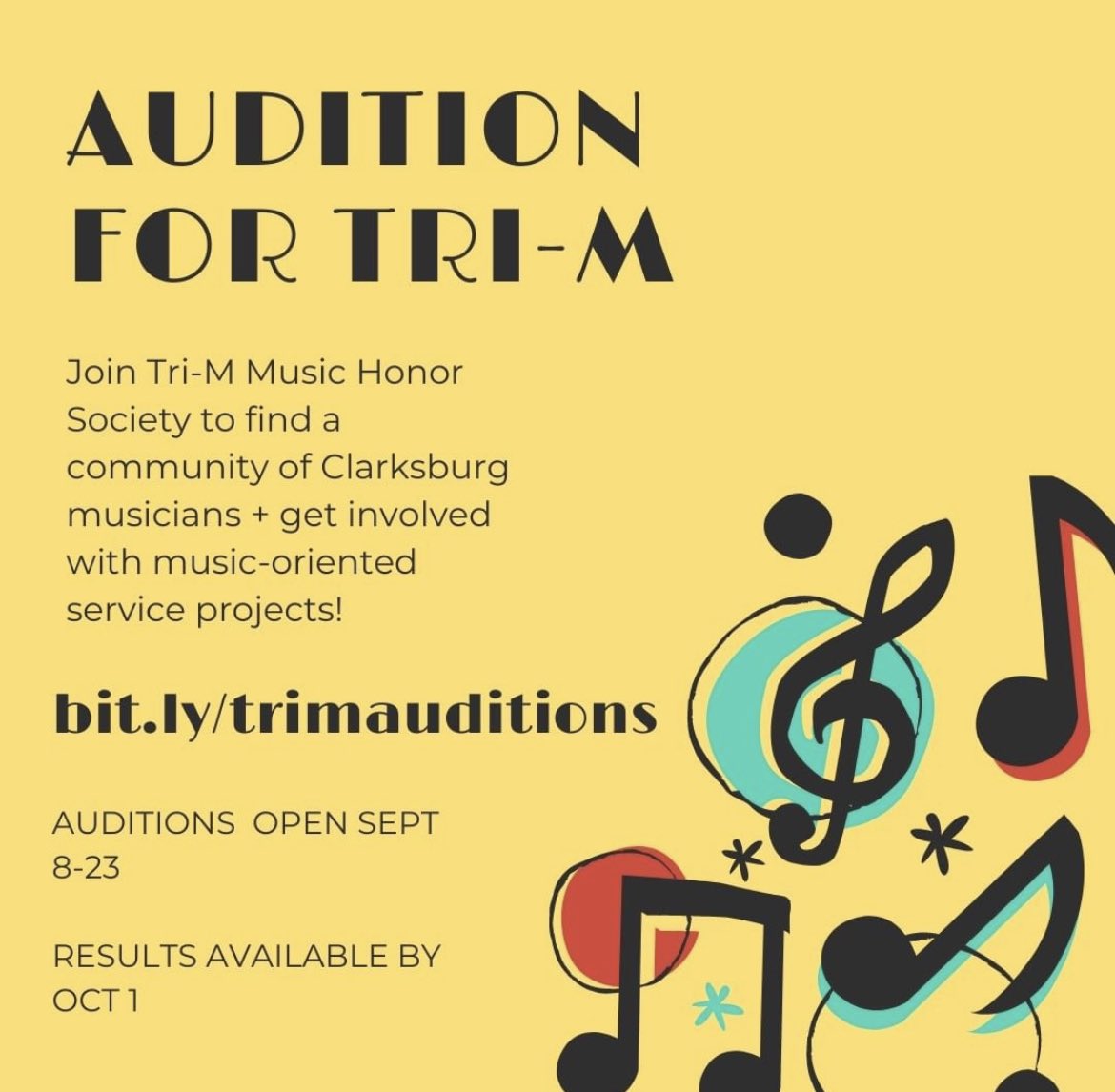 ⛸CHS Choirs ☃️ on Twitter "Two big music department opportunities! Tri