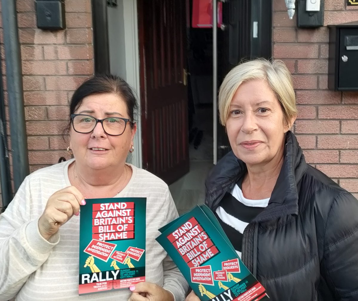 modshortstrand's tweet photo. Speaking with families on #TimeforTruth Rally &amp; #BillofShame Relatives are never giving up &amp; @sinnfeinireland will stand with them.
Join families &amp; friends at Cromac Square at 12.00 noon, Sunday 11th September to show your support for the Time for Truth Campaign.
#NeverGivingUp https://t.co/QrHCkpUsmq