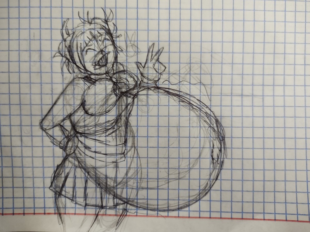 I did some sort of sketch of Toga (i think thats the name?)

But with a really big tum.
ambiguous tum.