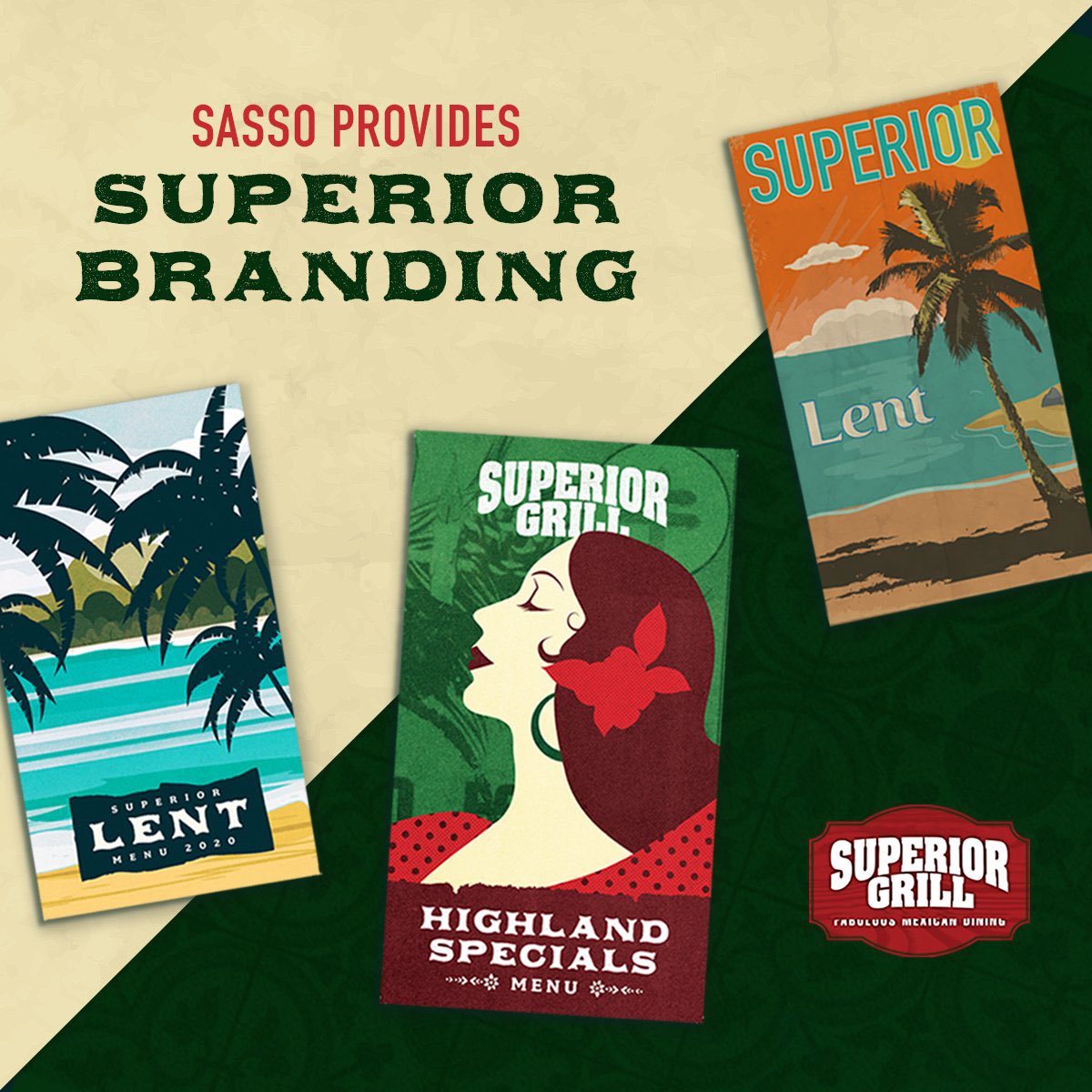 sassoagency's tweet photo. With a reputation for their one-of-a-kind margaritas &amp; sizzling Mexican food, Superior Grill is one of Louisiana's favorite restaurant groups. SASSO helped bring their brand to life with compelling executions that will make your tastebuds sing. Learn more: https://t.co/0mvWr3iTat https://t.co/DMfD9bwKHm
